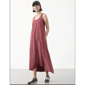 Athleta Presidio Traveler Maxi Dress Rosewood Pink Color XS